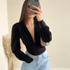 Body scollo a v e coppe nero