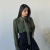 Camicia con cravatta verdone