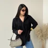 Camicia con frange nera