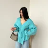 Cardigan Style turchese
