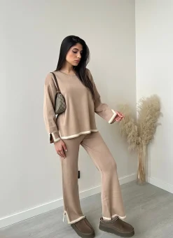Completo Roma in maglia camel