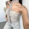 Fascia + nastro in pizzo beige