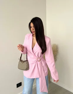 Giacca a portafoglio rosa