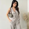Gilet 4 bottoni beige