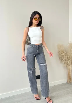 Jeans con strappi grey M2197-5