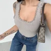 Top Corinne in maglia beige