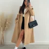 Trench in ecopelle camel
